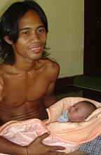 Vater mit Tochter auf Bali